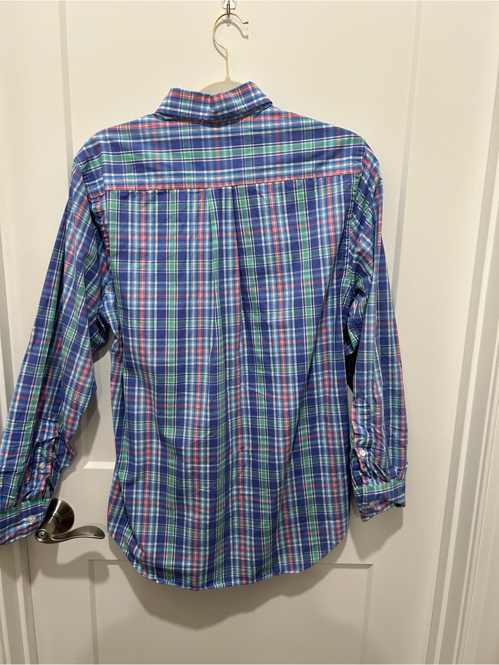 Vineyard Vines Blue, Green & Pink Plaid Button-Down Shirt - Picture 2 of 3